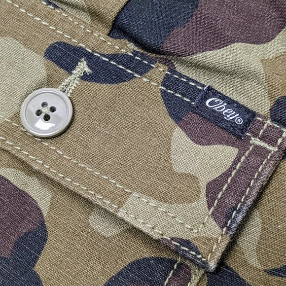 OBEY Shorts Men's Size 30 Green Camo Camouflage Lagger Pockets - NEW - Picture 3 of 9